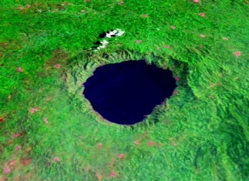 Озеро Босумтви со спутника