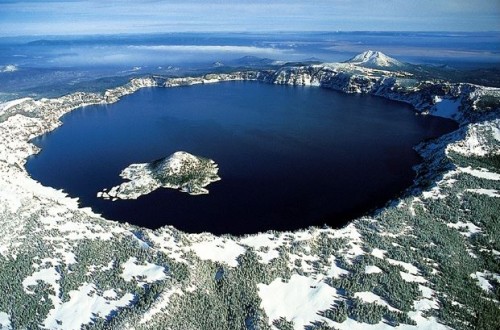 Озеро Крейтер с высоты птичьего полёта