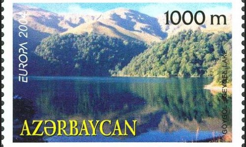 Озеро Гёйгёль на почтовой марке